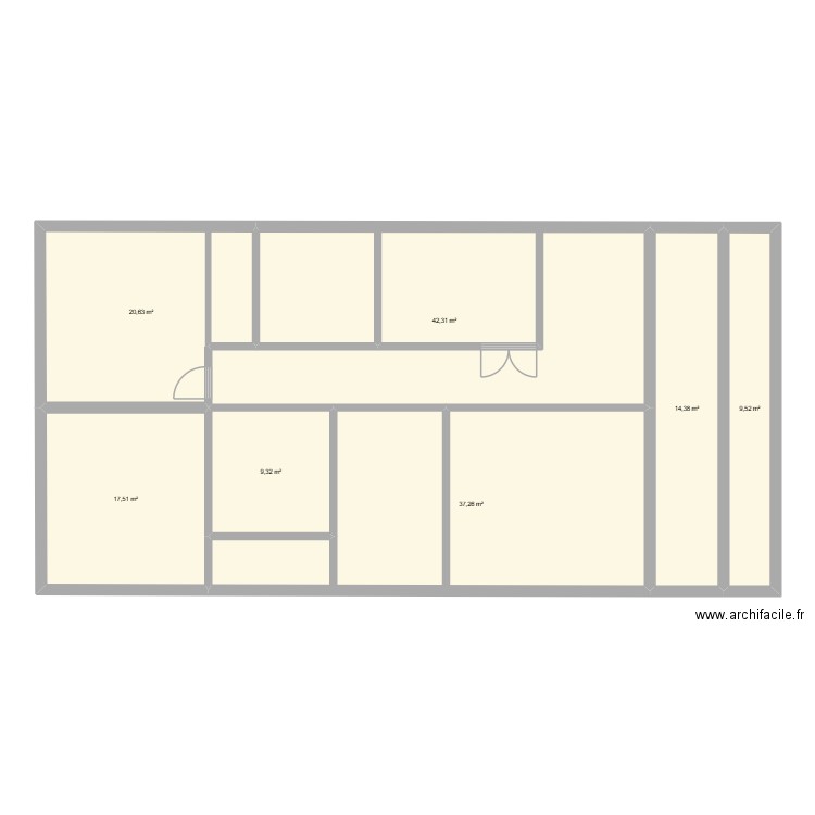 Villa Birkhadem 02. Plan de 7 pièces et 151 m2