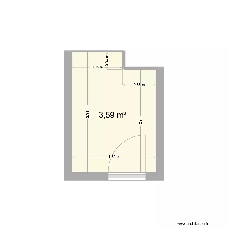 SDB BAS. Plan de 1 et 4 m² SDB BAS. Plan de 1 et 4 m²