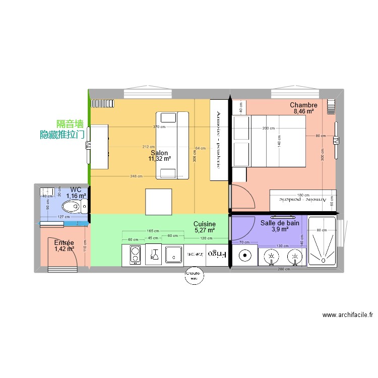 Javel-new cloison02. Plan de 0 pièce et 0 m2