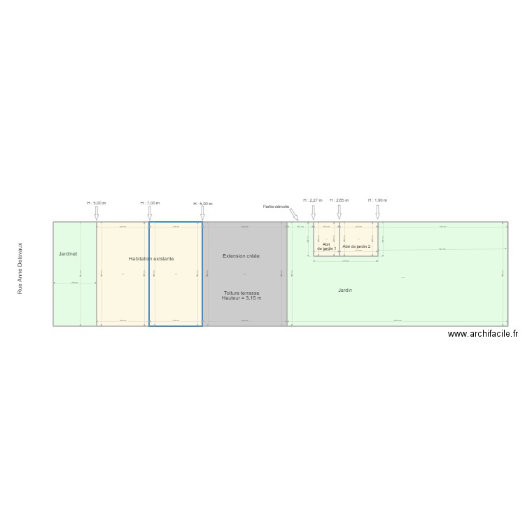 Plan de masse avec extension 20210514. Plan de 0 pièce et 0 m2
