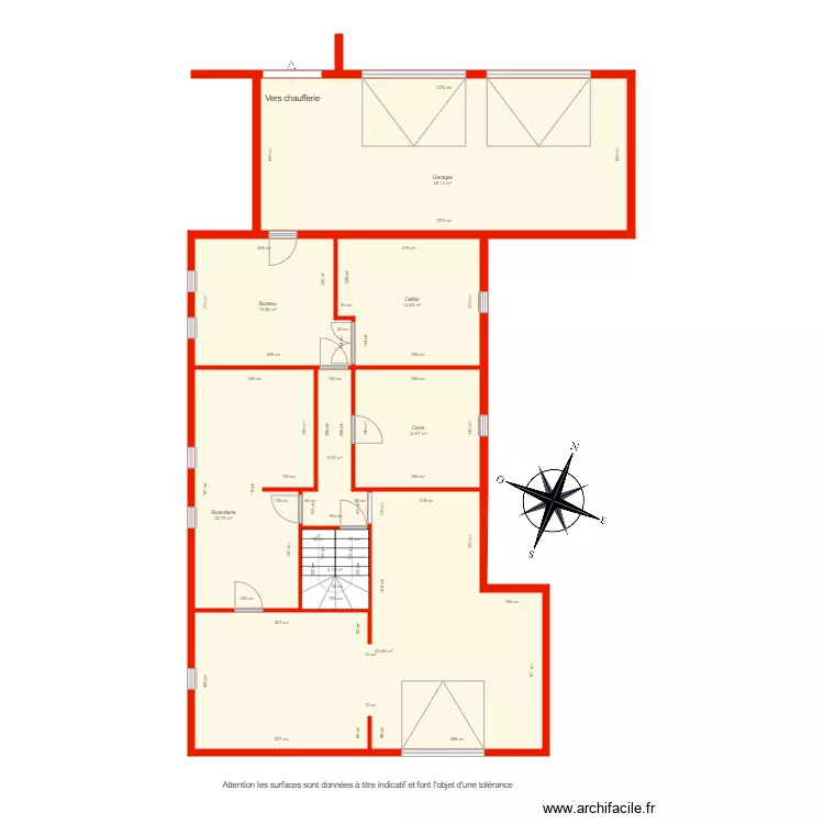 BI 4375 sous sol  c&ocirc;t&eacute;. Plan de 