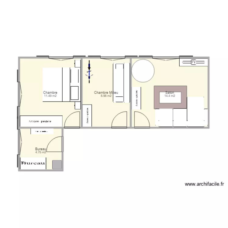 Appart1. Plan de 