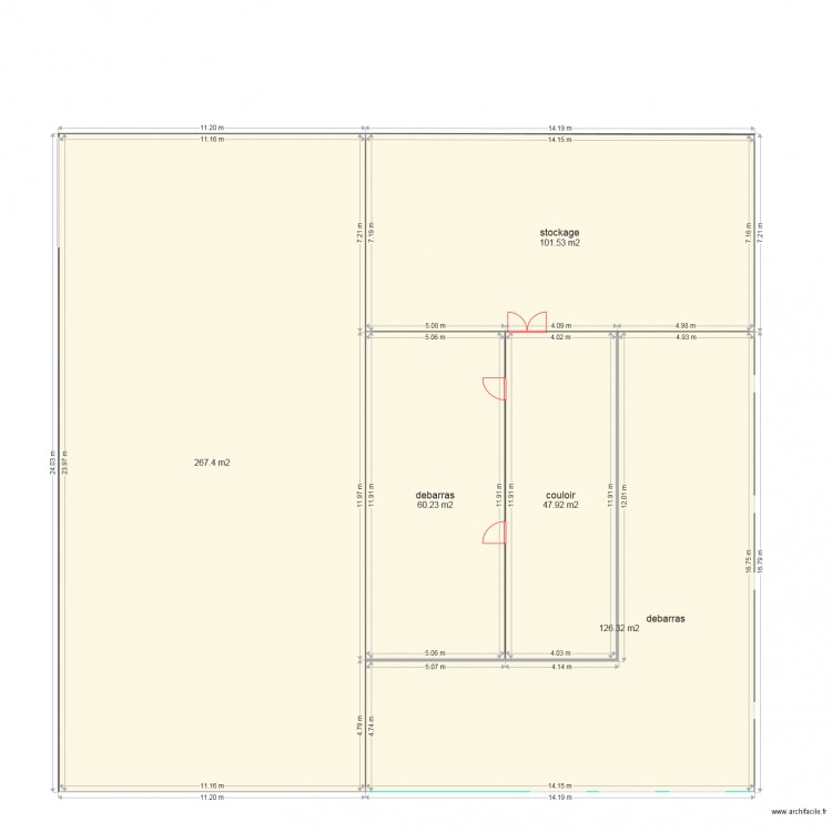 metrage etage stock. Plan de 0 pièce et 0 m2