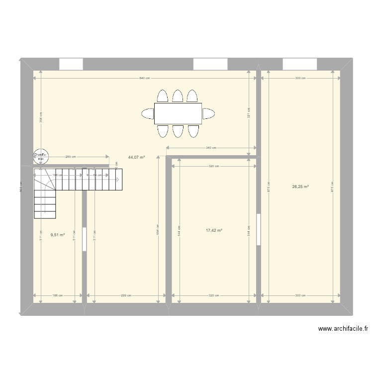 briguiboul v4. Plan de 4 pièces et 97 m2