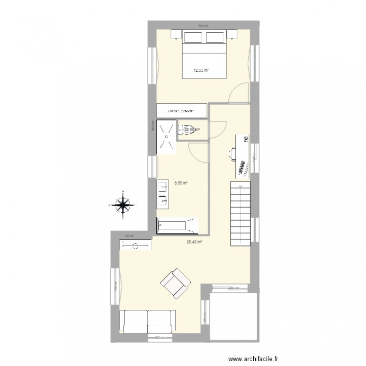 maison neuve 1er projet 2. Plan de 0 pièce et 0 m2