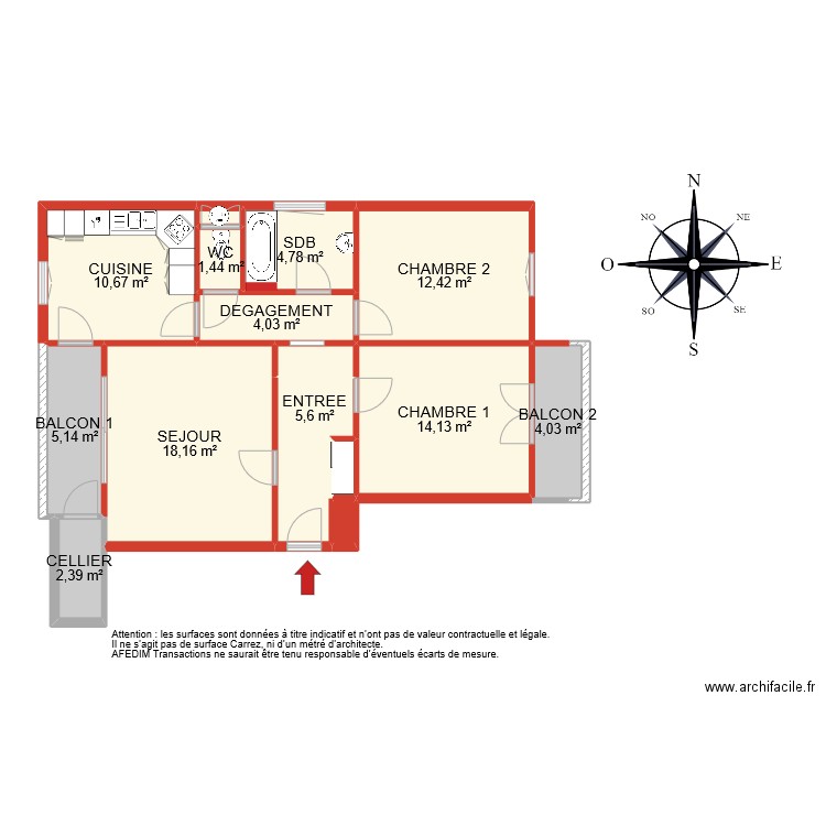 BI 9004. Plan de 15 pièces et 85 m2