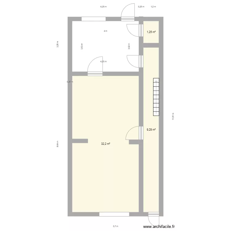 RDC Maison Valerio. Plan de 