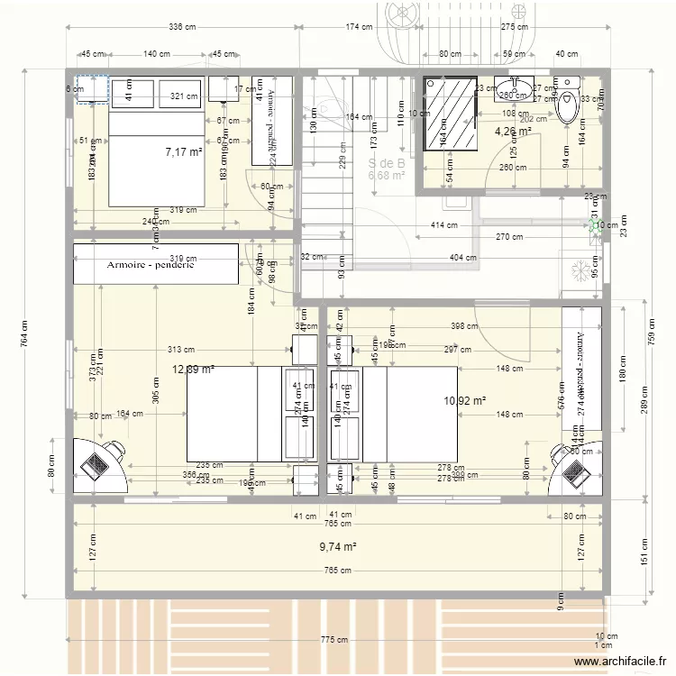 maison 3 chambres 2&ordm; etage grand salon. Plan de 