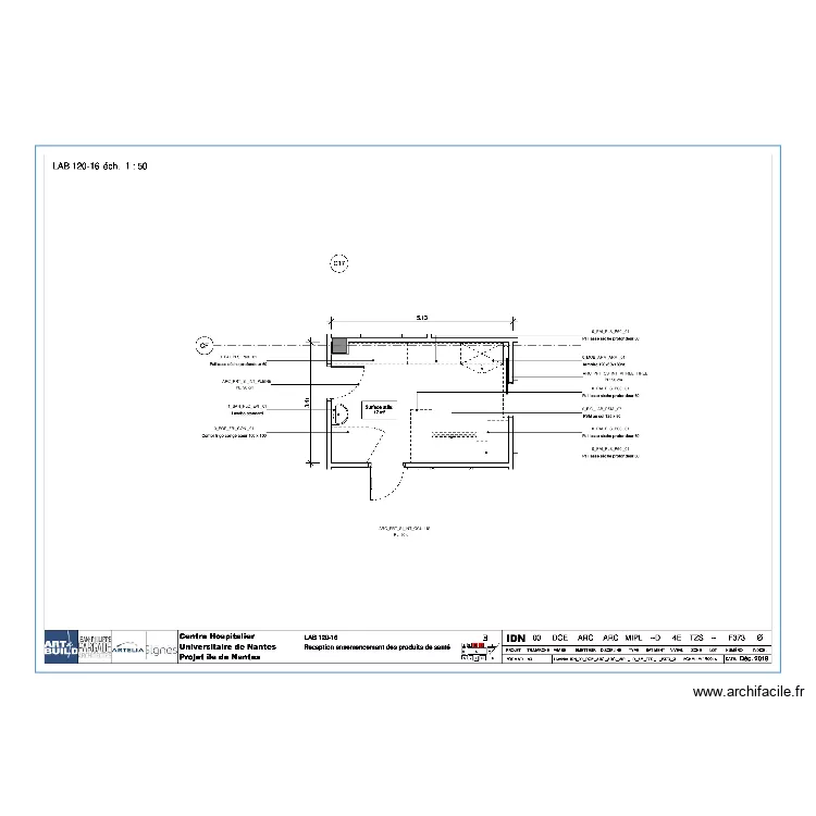 UCME reception. Plan de 