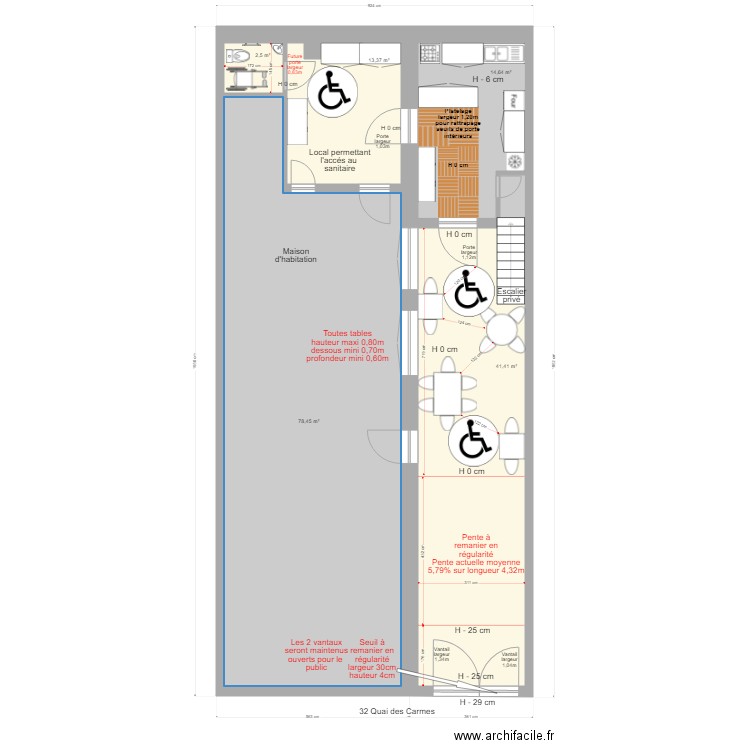 Projet Chez Joséphine. Plan de 6 pièces et 151 m2