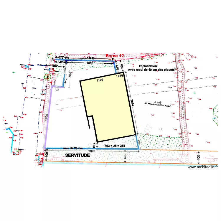 muret etroit mars 2022. Plan de 