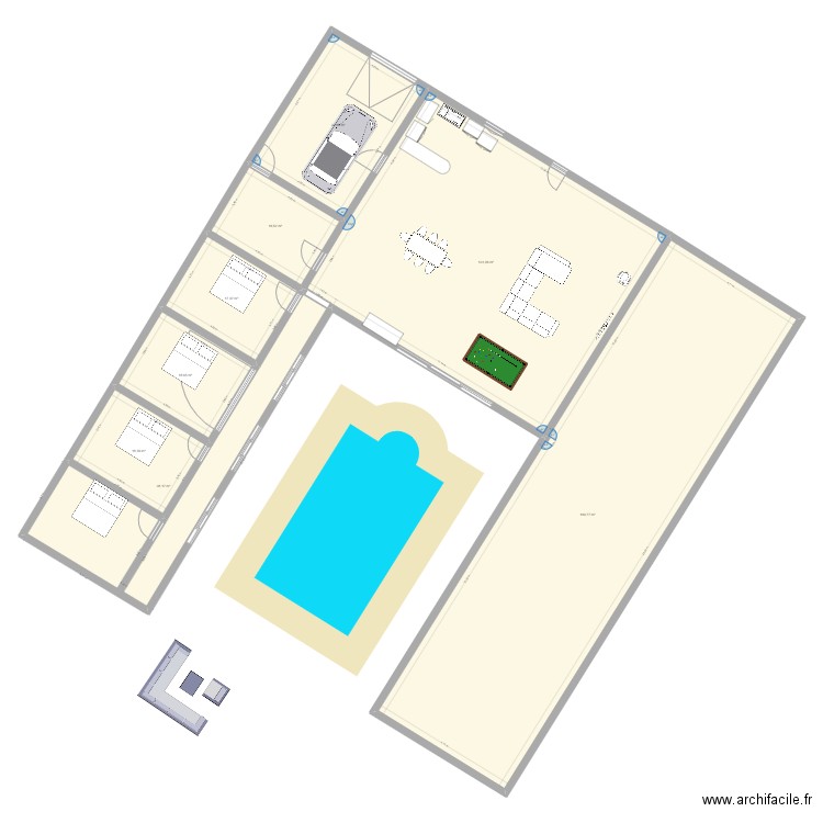 maison. Plan de 8 pièces et 444 m2