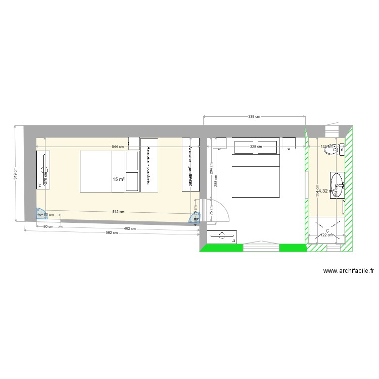 adrets mezzanine 2. Plan de 0 pièce et 0 m2