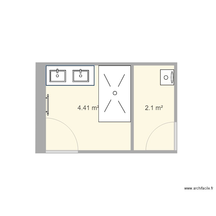 Salle dEau THEA Olivier 1 - Plan dessiné par Shadow27940