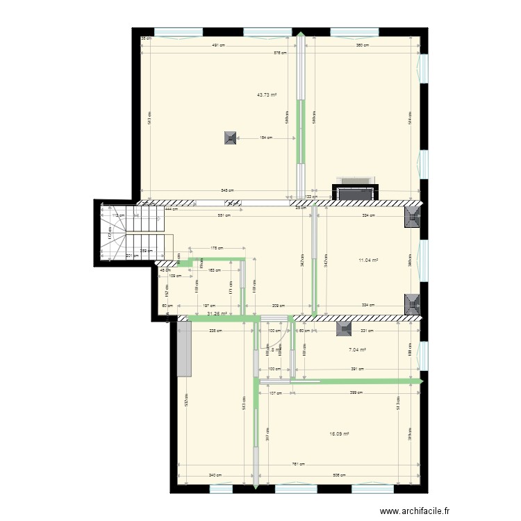 Plan projet cotes réelles 2 étages. Plan de 0 pièce et 0 m2