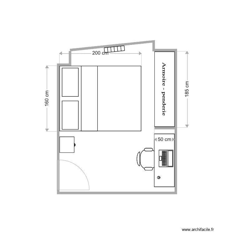 Chambre Grasse. Plan de 