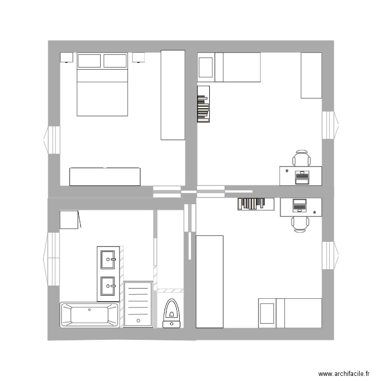 la casa de ethann piso 1. Plan de 0 pièce et 0 m2