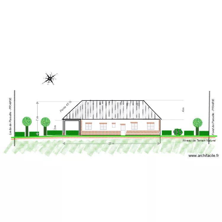 COUPE facade ouest 3. Plan de COUPE facade ouest 3. Plan de