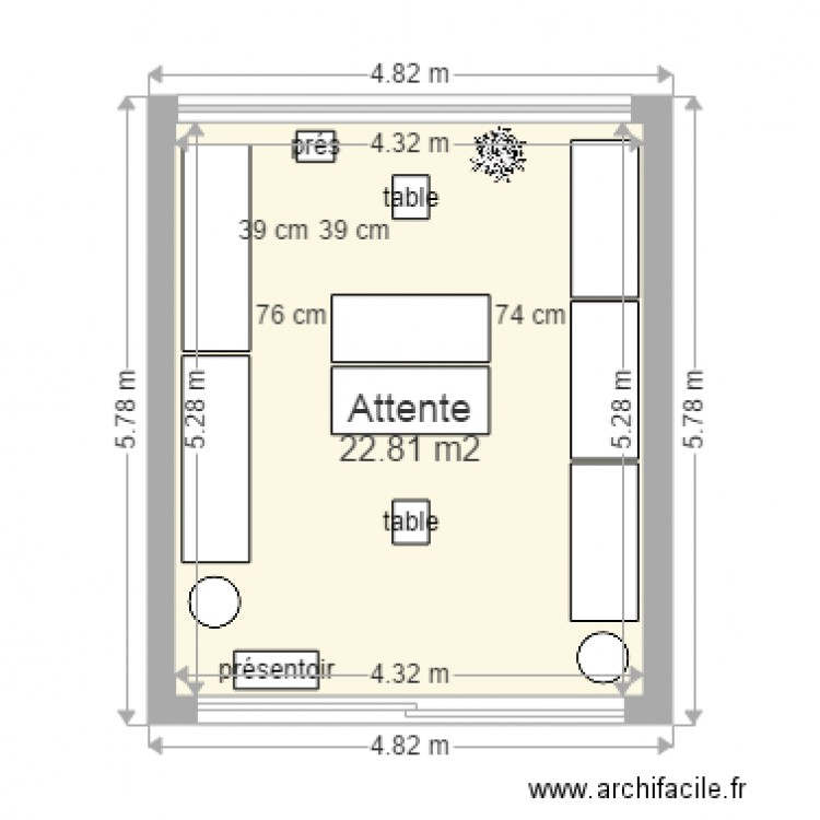 Attente H 23 pl. Plan de 0 pièce et 0 m2
