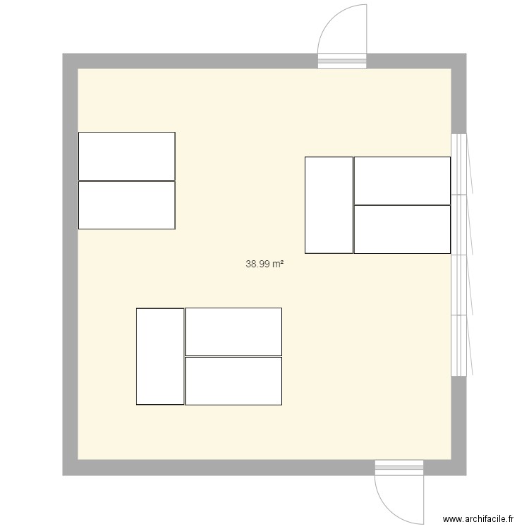 réamenagement bureau. Plan de 0 pièce et 0 m2