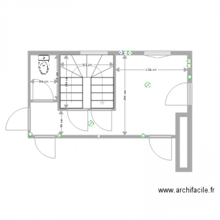 couloir wc bessette. Plan de 0 pièce et 0 m2