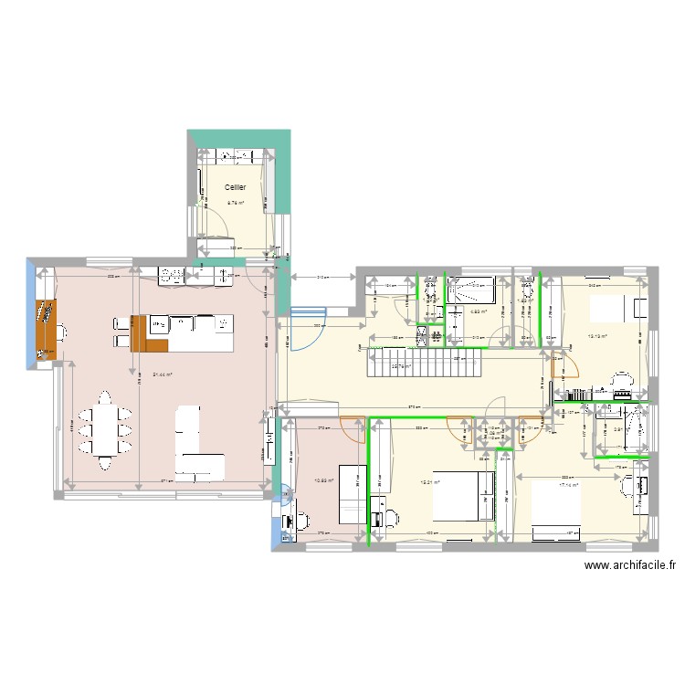 etage version 2. Plan de 0 pièce et 0 m2