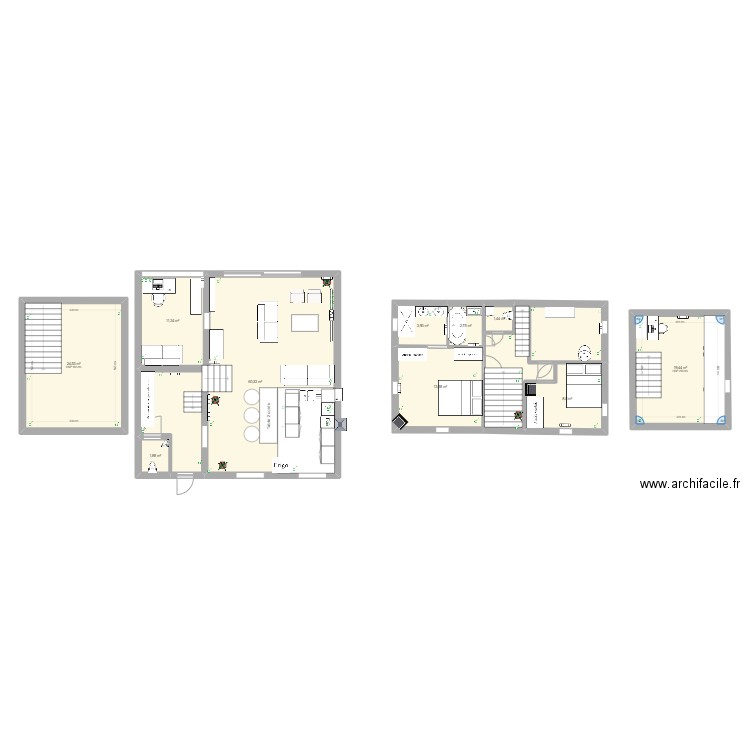 Peri 4. Plan de 11 pièces et 165 m2