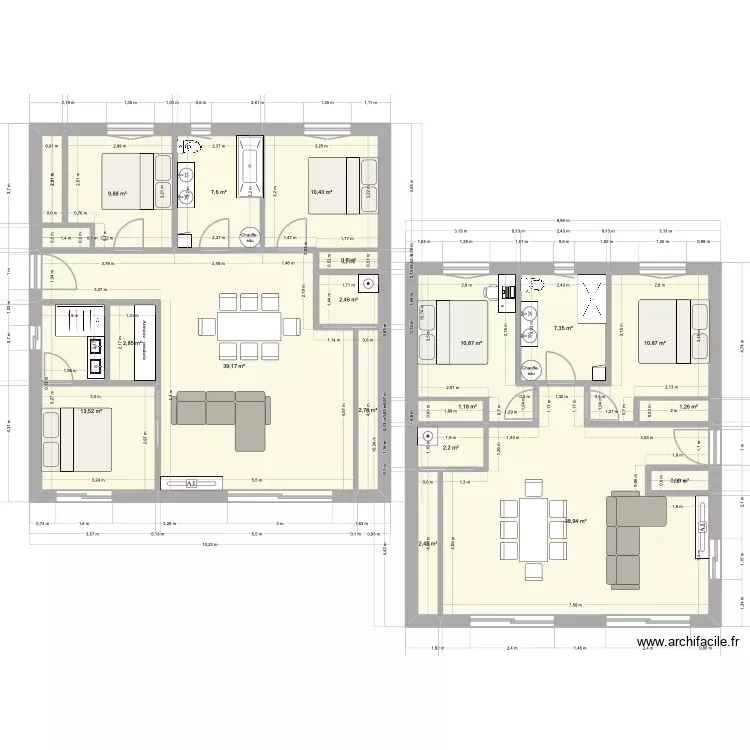 Maison Sotta 11. Plan de 19 Pièces et 167 m²