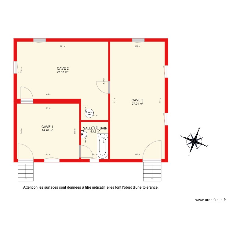 BI 2318 caves. Plan de 0 pièce et 0 m2