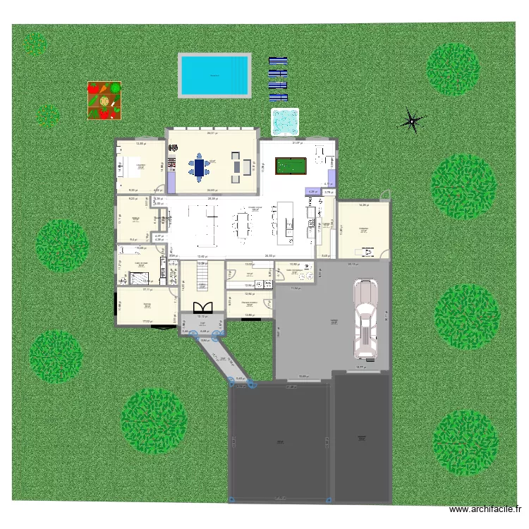 js et steph2. Plan de 26  et 580 m²