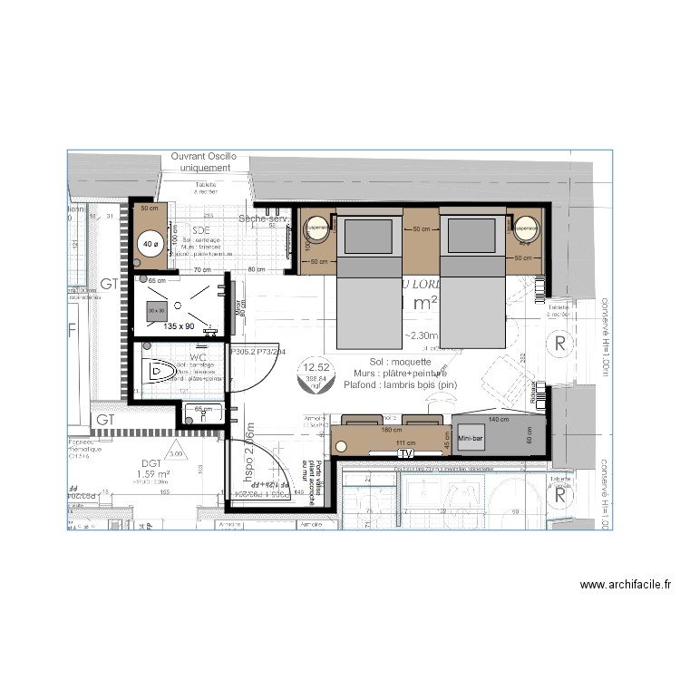 chambre 5  Twin  . Plan de 0 pièce et 0 m2