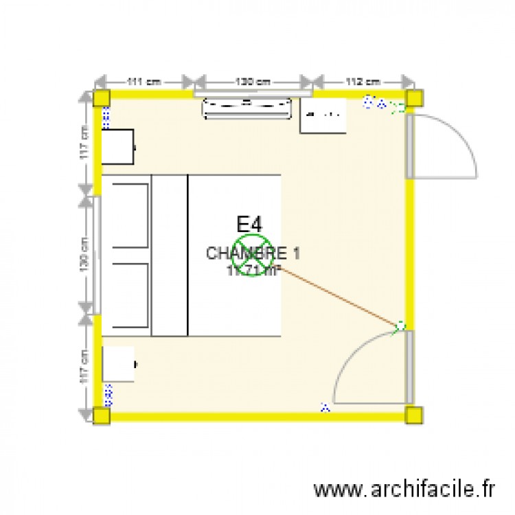 électricité CHAMBRE 1. Plan de 0 pièce et 0 m2