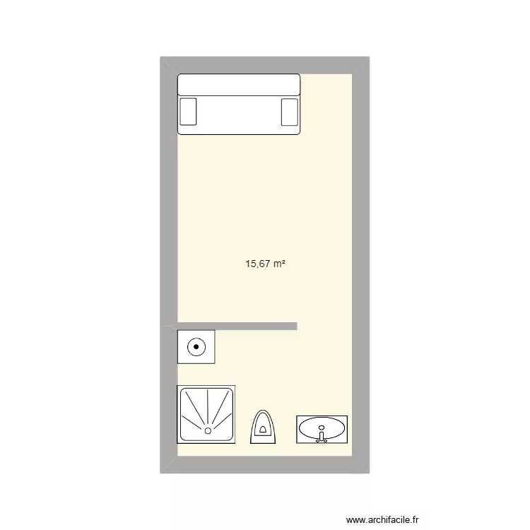 Salle de bain. Plan de 
