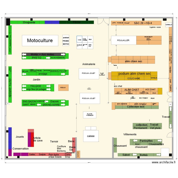 magasin 2020 doullens. Plan de 0 pièce et 0 m2