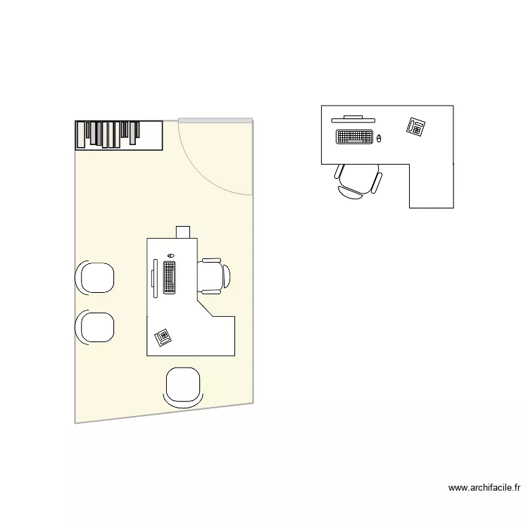 bureau poutre. Plan de 