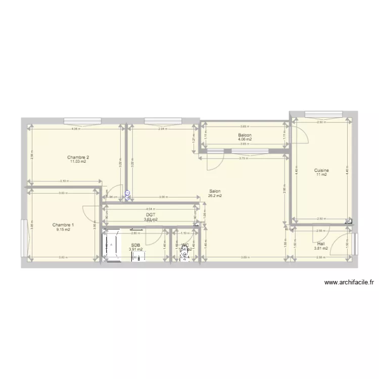 Appartment RICHARD. Plan de 