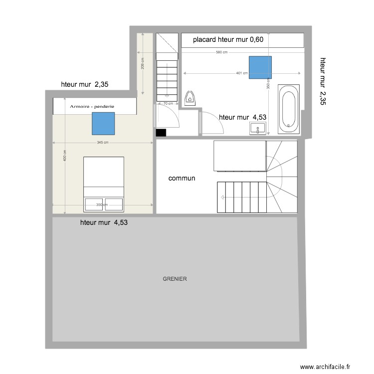 AMENAGEMENT COMBLE JEAN LUC . Plan de 0 pièce et 0 m2