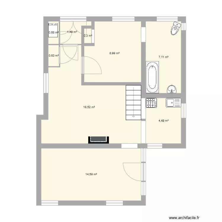 Petite maison complet 1. Plan de 