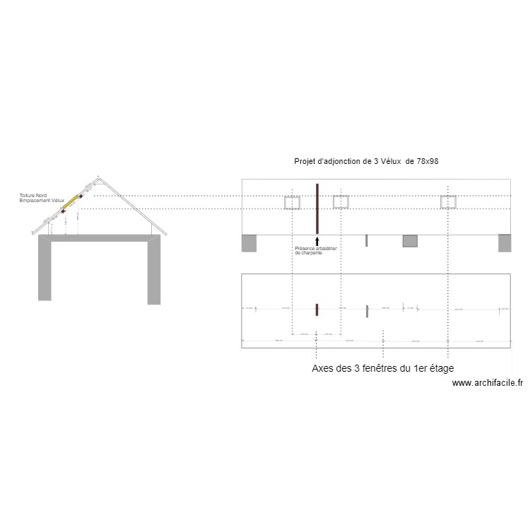  DP4  Presbytère de Perthes Adjonction Vélux . Plan de 0 pièce et 0 m2