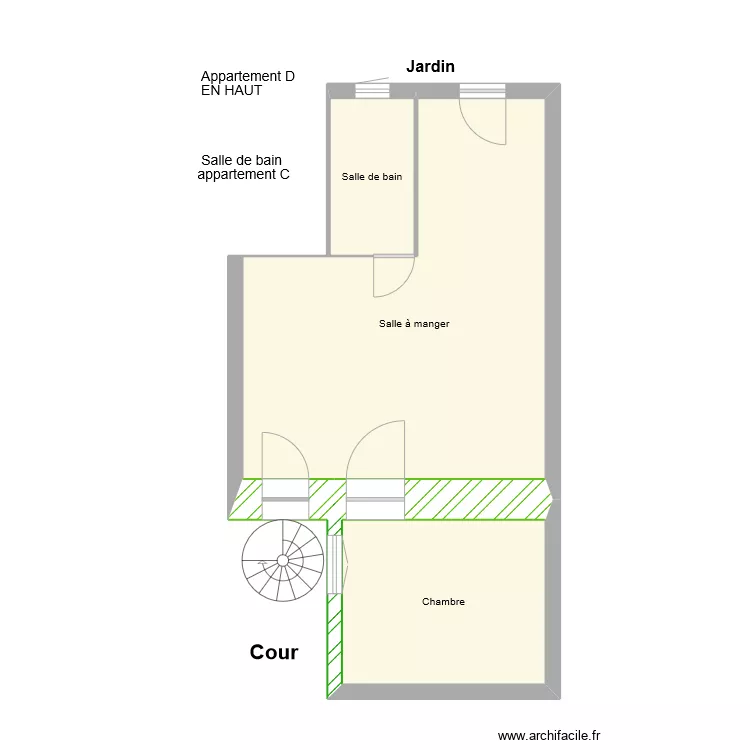 Appartement D - Rte de Lyon. Plan de 