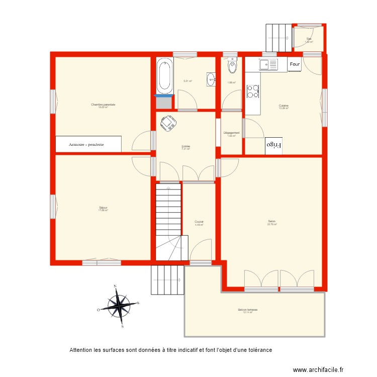 BI 3460 rdc non côté. Plan de 0 pièce et 0 m2