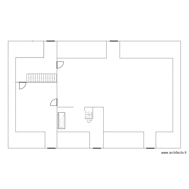 Maison de Pierre étage. Plan de 7 pièces et 245 m2