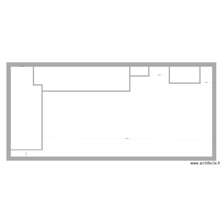 jardin . Plan de 1 pièce et 6 m2