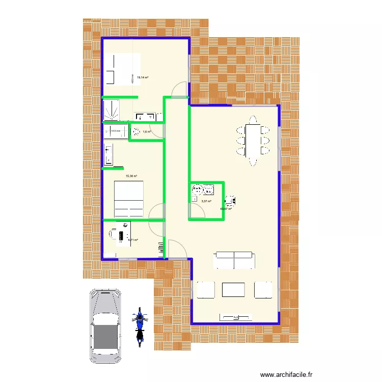 maison vendee . Plan de 