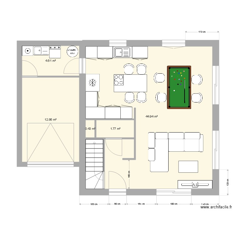 Maison Etage plan RDC. Plan de 0 pièce et 0 m2