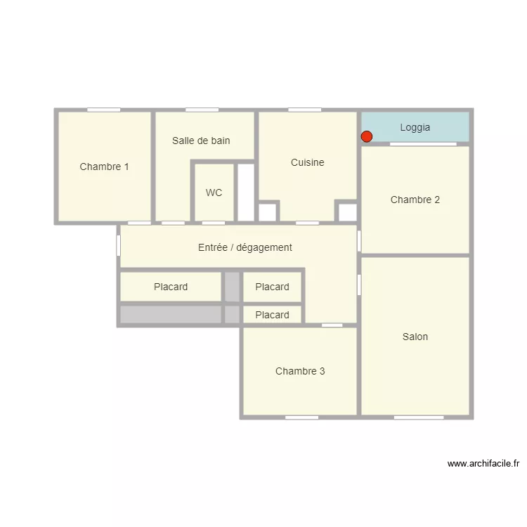 RDC surélevé. Plan de RDC surélevé. Plan de