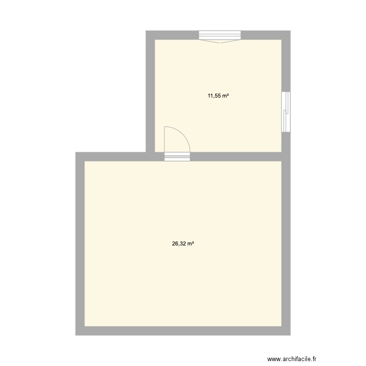 Maison Antibes. Plan de 2 pièces et 38 m2