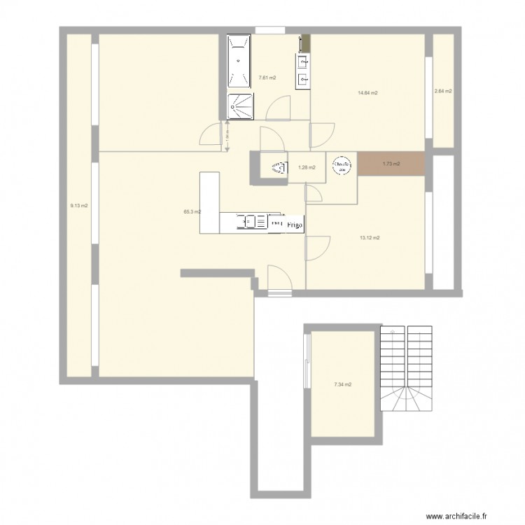 sdb entree. Plan de 0 pièce et 0 m2