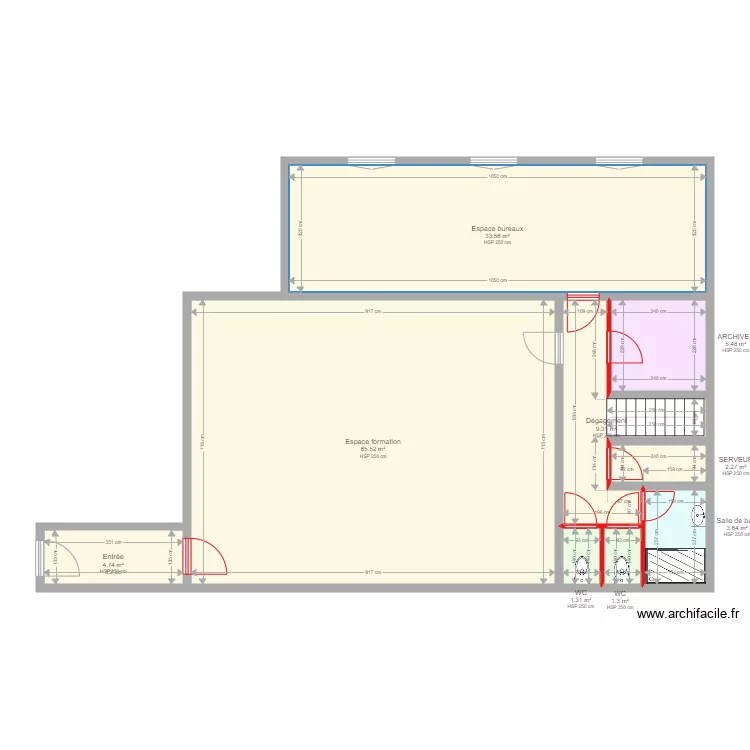 SOUS SOL BUREAU 29 DE GAULLE. Plan de 