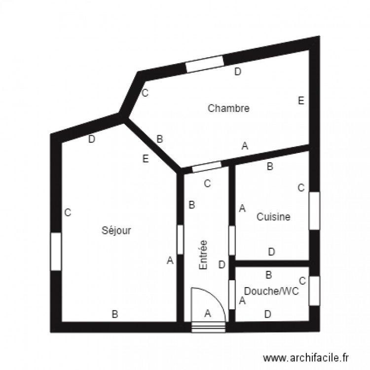 THIREAU APPT. Plan de 0 pièce et 0 m2